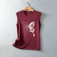 thumbnail image 5 of ICHUANYI Clearance Women's Print Vest Casual Loose Top Sleeveless Tank Sport Pullover Tunic Tops(Wine, S) ICHUANYI WER2023081504821, 5 of 5