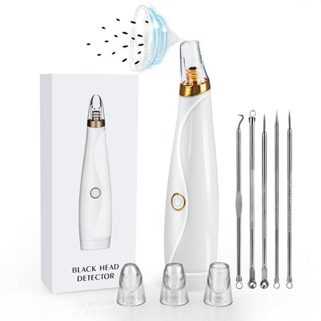 Blackhead Remover Pore Vacuum Pimple Extractor with Curved Blackhead Kit Acne Removal Kit
