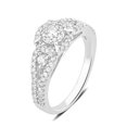 thumbnail image 2 of 5/8 Carat T.W Diamond Cluster 10K White Gold Engagement Ring. (I-J/I2-I3), 2 of 3