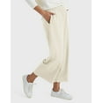 thumbnail image 2 of Hanes Wide Leg Crop Pants Originals French Terry Sweatpants Pockets Women XS-2XL, 2 of 7