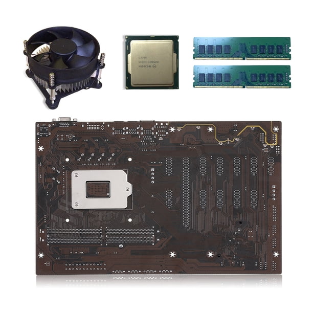 Seitruly Placa base de computadora de velocidad rápida DDR4 LGA1151 placa de minería 4 pines 24 pines puerto de alimentación piezas de actualización Kits de mantenimiento de impresoras No.07