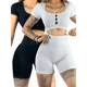 thumbnail image 1 of Set De Dos Conjunto Deportivo Unitalla Casual Mujer Short y Blusa Stretch Comodidad y Estilo, 1 of 5