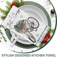 thumbnail image 6 of Hello Winter Bike Sleigh Kitchen Dish Towels Set of 2, Get Cozy Bicycle Christmas Tree Berry Hand Towels Drying Baking Cooking Cloth, Plaid Bow Holiday Farmhouse Home Kitchen Decor 18x26 Inch, 6 of 6