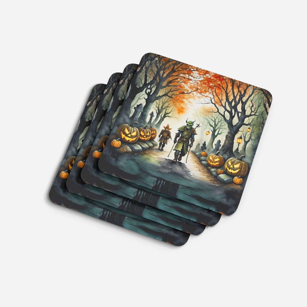 Orcs Spooky Halloween Foam Coasters