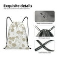 thumbnail image 6 of Kdxio Vintage Stylized White Color Print Drawstring Backpack Bag,Waterproof Draw String Back Sack, Gym Drawstring Bags Swim Bag For Unisex, 6 of 9