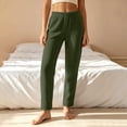 thumbnail image 2 of Horkkom Elastic Waist Pants for Women Straight Leg Fleece Lined Comfy Pants Thick Warm Winter Pants with Pockets, S-2XL, 2 of 7
