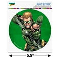 thumbnail image 6 of Justice League Green Arrow Character Automotive Car Window Locker Circle Bumper Sticker, 6 of 7