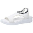 thumbnail image 2 of GERsome Slip on Sandals for Womens Wedge Summer Casual Fish Mouth Open Toe Breathable Mesh Hollow Platform Sandals Lightweight Comfy Outdoor Shoes, 2 of 9