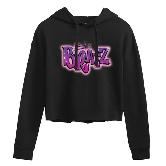 Bratz - Original Graffiti Logo - Juniors Cropped Pullover Hoodie