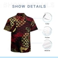 thumbnail image 7 of High Quality Hawaiian Shirts for Men Short Sleeve Aloha Beach Shirt Floral Summer Casual Button Down Shirts Blouses YDZLYV, 7 of 7