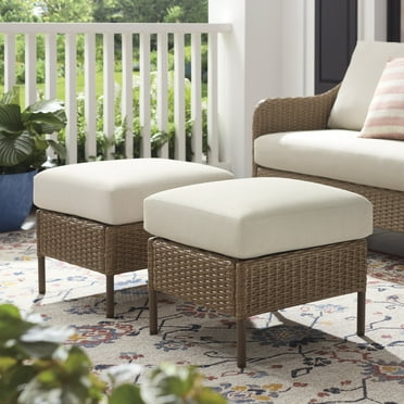Mainstays Chelsea Outdoor Patio Ottoman, 2 Pack
