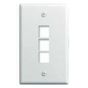 Legrand On-Q WP3403-WH-10 1-Gang, 3-Port Wall Plate, 10-Pk,White