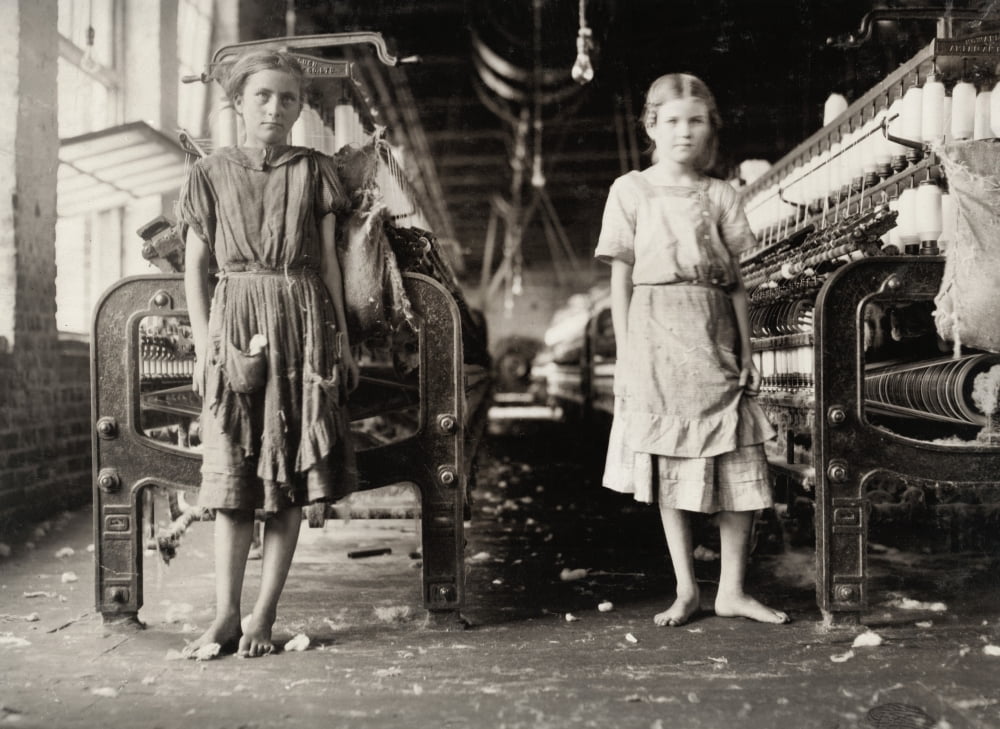 Hine Child Labor 1911 Nyoung Textile Mill Girls At A Cotton Mill In ...