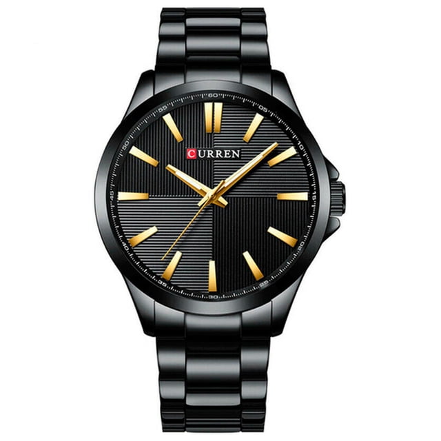 Reloj Curren para Hombre, Análogo, Formal, Ejecutivo, Ajustable, 3 ATM, Cuarzo, Acero Inoxidable, Br negro 25 mm CURREN Reloj