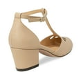 thumbnail image 3 of Chase & Chloe Women's Vintage-Inspired T-Strap Chunky Heel Mary Jane Pumps with Cutout Detail, 3 of 3