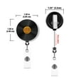 thumbnail image 4 of WIRESTER Set 2pcs Design Acrylic Key Card Holder Belt Clip Reel Id Badge Retractable - Vintage Vinyl Record, 4 of 6