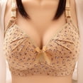 thumbnail image 2 of Eashery Juniors' Lightly Lined Underwire T-Shirt Bra Cotton Bra Khaki 3XL, 2 of 4