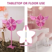 WinSpin 24 Dual Use Prize Wheel Tabletop or Floor Stand Fortune Spinning Pink