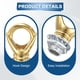 thumbnail image 2 of Uxcell 4 Pack Ganchos de Lámpara Tuercas de Anillo, Carga Máxima de 5kg Rosca M10 Ganchos de Bucle Cerrado Partes de Candelabro[Dorado], 2 of 6