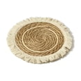 thumbnail image 2 of Woven Placemats, Heat Resistant Natural Seagrass Placemats with Fringed Edge, Round Handwoven Table Mats for Dining Table, Kitchen, and Farmhouse Decor, 2 of 6