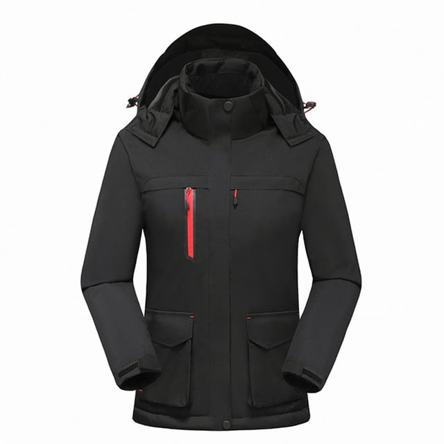 Meichang Veste de Pluie Femme Veste Chauffante Chauffante USB Rechargeable Chandail à Capuchon Chauffant Imperméable Résistant au Froid Manteau de Pluie Intelligent Manteau Chauffant Électrique
