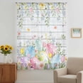 thumbnail image 2 of Easter Eggs Sheer Curtains 84 Inches Long, Spring Daisy Eucalyptus Leaves Gray Wooden Light Filering Curtains, Breathable Simi Curtain Privacy Drapes for Living Room Bedroom Window Treatment, 2 of 9
