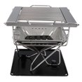 thumbnail image 1 of Parrilla de Carbón de o Inoxidable Parrilla de Barbacoa Móvil con 2 Placas de o Inoxidable para Asar Y Asar Soledad Estufa de cocina portátil plegable, 1 of 4