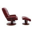 thumbnail image 5 of Pemberley Row Top Grain Leather Rouge Reclining Swivel Chair and Ottoman 34"W x 38"D x 42"H Assembly Required, 5 of 6