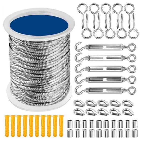 Heavy Duty Steel Wire Rope Set Durable & Flexible set for Garden Plant Training
