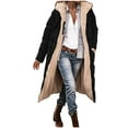 thumbnail image 2 of Veste Réversible, Manteau Long d'Hiver pour Femmes, Matelassé, Poches Zippées, Chaud, Élégant, Polyvalent, 2 of 8