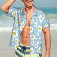 thumbnail image 7 of Fuzoiu Daisies Flowers Print Hawaiian Shirt for Men, Summer Beach Casual Short Sleeve Button Down Shirts, Men’s Beach Summer Shirts with Pocket,Medium, 7 of 7