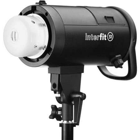 Interfit S1 500ws HSS TTL IGBT Studio Flash Strobe Monolight with Reflector, Frosted Dome, AC Adapter Pack, Rechargeable Battery & Charger