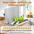 thumbnail image 2 of Drop in Ice Chest, 20" L x 16" W x 13" H Stainless Steel Ice Cooler, Commercial Ice Bin with Hinged Cover, Outdoor Kitchen Ice Bar, Drain-Pipe and Drain Plug Included, for Cold Wine Beer, 2 of 7