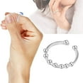thumbnail image 3 of Milue Stainless Steel Fidget Ring Anxiety Ring with Bead Swivel Adjustable Ring, 3 of 9