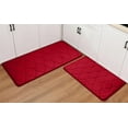 thumbnail image 5 of Yafa Home Fashion 2pc: 17" X 24" + 20"X 32" Bath Rug Set, Memory Foam; Water Absorbent & Non-Slip Bathmats(Red), 5 of 9