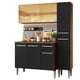 thumbnail image 1 of Cocina Integral 137cm Marrón/Negro Emilly Gold Madesa 03, 1 of 10