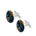 thumbnail image 2 of Tropical Plants Elegant Dress Shirt Cufflinks Set Made of Stainless Steel for Formal Occasions, 2 of 6