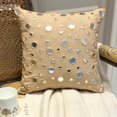 thumbnail image 4 of The HomeCentric Pillow Case With Zipper 24x24 Pillow Cover Beige Beige Pillow Shams Mirror Pillow Sham Pack of 2 24x24 inch (60x60 cm) Pillow Sham Square Cotton Canvas Pillow Shams - Reflections, 4 of 14
