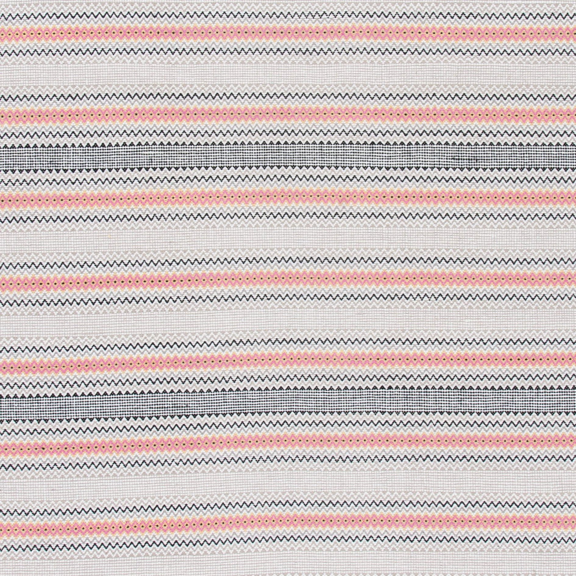 SAFAVIEH Montauk Spots Geometric Striped Cotton Area Rug, Pink/Beige, 6' x 9'