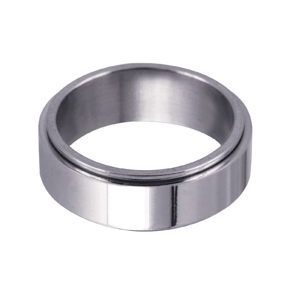 Anillo Hombre Anti Ansiedad LUCKMAN Acero Inoxidable Modelo Axel Plateado