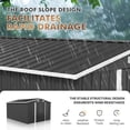 thumbnail image 6 of BaPiPro 10x12FT Outdoor Metal Storage Shed with Lockable Doors, Garden Tool Shed Bicycle Shed, Black, 6 of 9