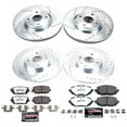 thumbnail image 3 of PowerStop Front and Rear Z26 Street Warrior Carbon-Fiber Ceramic Brake Pad and Drilled and Slotted Rotor Kit Fits: FIAT MAZDA Select Models K7359-26, 3 of 9