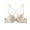 Beige, variant on cfhntfmh Everyday Bras for Women Soft V Neck Back Cross Adjustable Strappy T-Shirts Bras Comfort Underwire Push up Bras