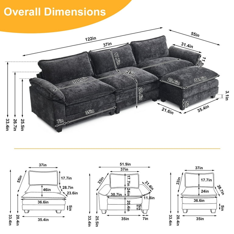 Walmart Black Friday Deals 2025 - Ktaxon Sectional Sofa L Shaped