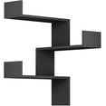 thumbnail image 4 of JV Home Luksa Collection Corner Bookcase Wall Mounted Stylish Floating Shelf Corner Bookshelf Decorative Wide Shelving Storage 24 Inch Anthracite, 4 of 7