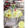 thumbnail image 5 of Outdoor Tablecloths with Umbrella Hole & Zipper, Farmhouse Daisy Round Tablecloths 60 Inch, Spring Watercolor Yellow White Floral Green Waterproof Table Cloth, Patio/Pool/Picnic Table Covers, 5 of 8