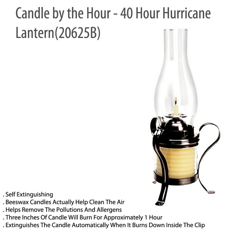 Candle By The Hour 40-hour Hurricane Lantern, Eco-friendly Natural Beeswax  With Cotton Wick : Target