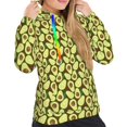 thumbnail image 5 of Yiaed Avocado Print Womens Casual Hoodies Crew Neck Long Sleeve Sweatshirts With Pocket Pullover Tops Women's Hooded Sweatshirt-Medium, 5 of 5