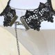 thumbnail image 4 of Gargantilla negra gótica retro Farfi para mujer, collar de cadena hueca con encaje, collar de moda, 4 of 5