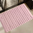 thumbnail image 4 of Alfombra antideslizante para baño, alfombra de piso para ducha, baño antideslizante, tapete de succión con cuadrícula impermeable para inodoro - Rosa, 4 of 6